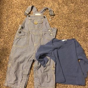 Baby Boden Overalls & Shirt